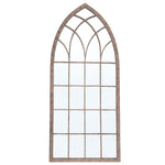 Livingandhome Rust Cathedral Window Wall Mirror, FI0509