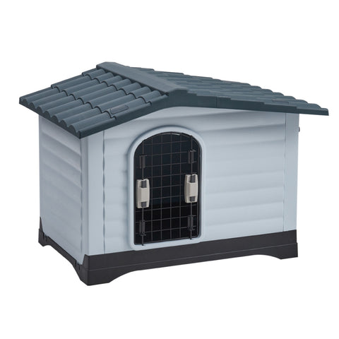 Livingandhome Large Dog Kennel Outdoor Indoor Pet Plastic Garden House, FI0602