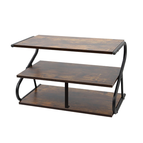 Livingandhome Rustic S-frame Shoe Rack 3-Tier Shelf, SW0505