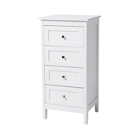 Classic White Wooden 4-Drawer Storage Cabinet, ZH1660