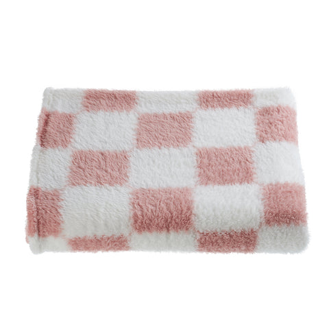 Plush Reversible Checkered Throw Blanket, SW0969 (Ver.2)