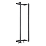 Livingandhome Modern Carbon Steel Wall Towel Rack with Hooks, WZ0109