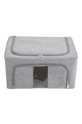 100L Metal Frame Fabric Storage Box with Window, LY0111 (Ver. 2)