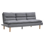 Livingandhome Grey Push Back Sleeper Sofa Bed, JM2233