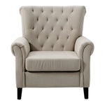 Tufted Upholstered Wingback Armchair, XY0399