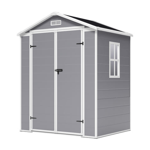 5X4FT Outdoor Plastic Garden Storage Shed, PM1718PM1719 (Ver.2)