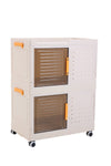 2-Tier Folding Storage Box with Wheels, WZ0177