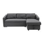 Livingandhome Corner Sofa Bed 3 Seater Sofa with Storage, JM2318JM2319