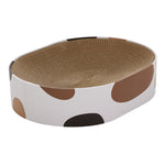 43x33cm Oval Cardboard Cat Scratching Board Pet Bed Claw Scratcher Supplies, CW0048(Ver.2)