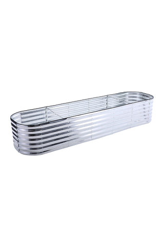 Gardens Plan Oval-Shaped Galvanized Steel Raised Garden Bed, PM1504