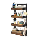 Livingandhome 4 Tier Over-the-Door Adjustable Shower Caddy Shelf, WM0560