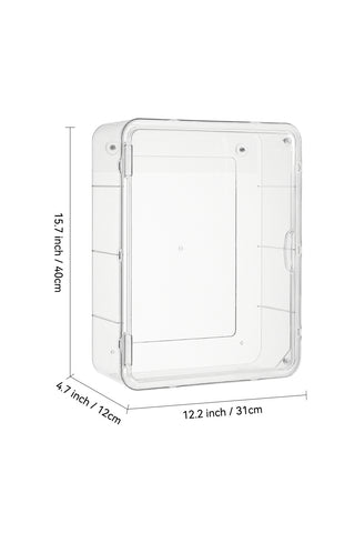 Wall Mount Transparent Storage Display Case with Sticker, LY0219