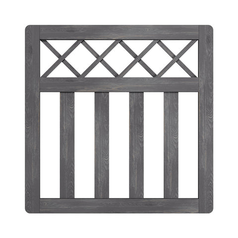 3 x 3 ft Outdoor Cross Top Wooden Garden Gate Pedestrian Fence Yard Door, AI1468