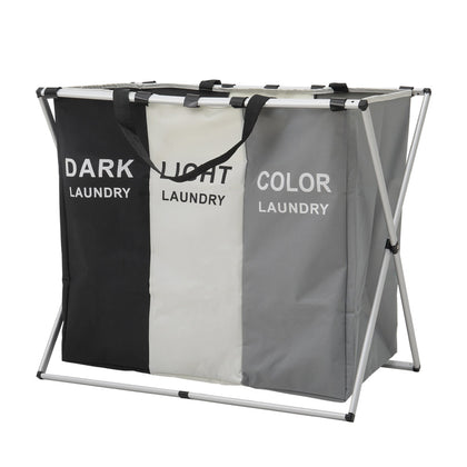 3-Section Foldable Laundry Basket, WM0494 (Ver.2)