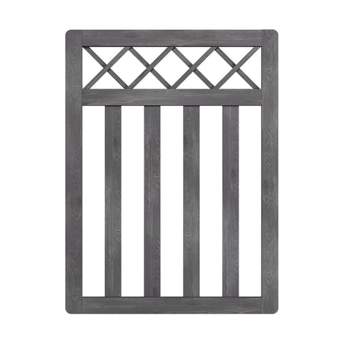 3x4 ft Outdoor Cross Top Wooden Garden Gate Pedestrian Fence Yard Door, AI1474(Ver.2)