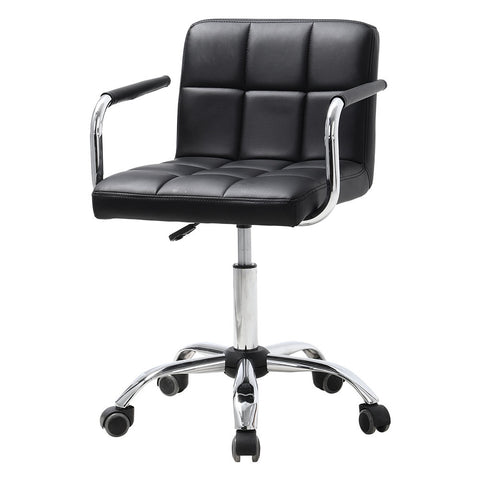 Low Back Faux Leather with Chrome Base, FI0290