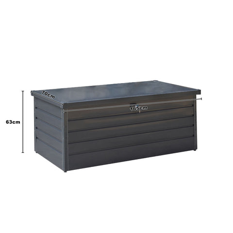 Livingandhome 600L Metal Outdoor Garden Storage Box Lockable, PM1255