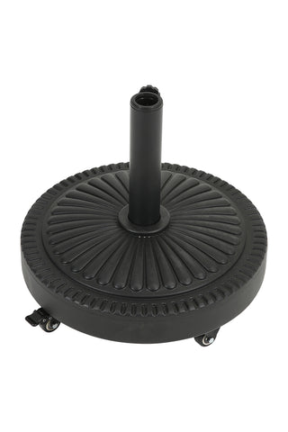 Garden Sanctuary Concrete-Filled Patio Umbrella Stand with Wheels, LG1274