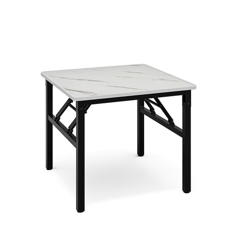 Square 60cm Folding Coffee Table with Marble Effect Top, ZH1293