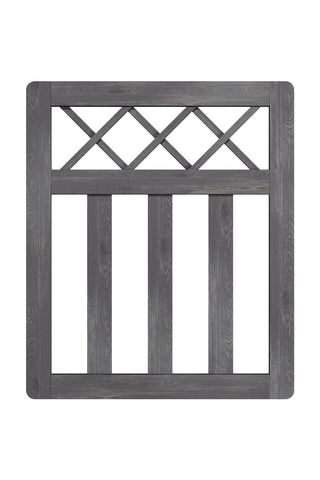 3 x 2.5 ft Outdoor Cross Top Wooden Garden Gate Pedestrian Fence Yard Door, AI1466