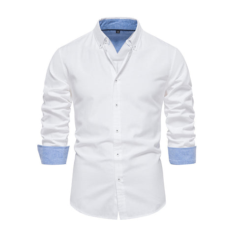 Casual Button-down Shirt with Turn Down Collar, MN0046