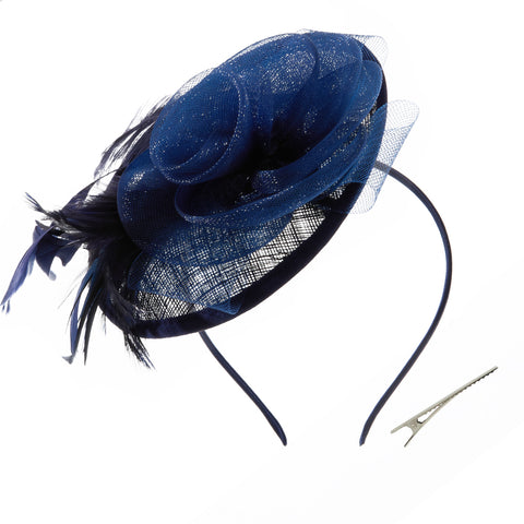 Feather Flower Mesh Fascinator, DQ0004 (Ver.2)