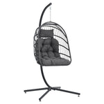 Livingandhome Hanging Chair with Stand and Cushion, AI1078