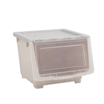 Stackable Plastic Storage Box with Lid and Wheels, CT0175