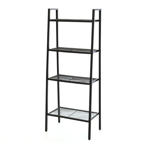 4-Tier Industrial Metal Open Ladder Shelf, XY0183