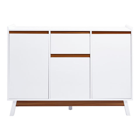 Livingandhome White Storage Sideboard with Drawer, FI0580FI0581