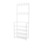 Lifeideas Entryway 4 Tier Shoe Rack with Coat Hanger, SW0726