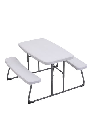 Livingandhome Foldable Picnic Table and Bench Set for Kids, WB0036