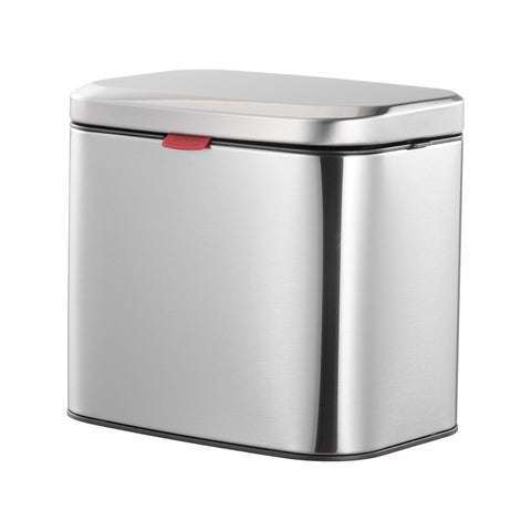 4L Stainless Steel Hanging Trash Bin with Lid Kitchen Garbage Can, KT0111 (Ver.2)