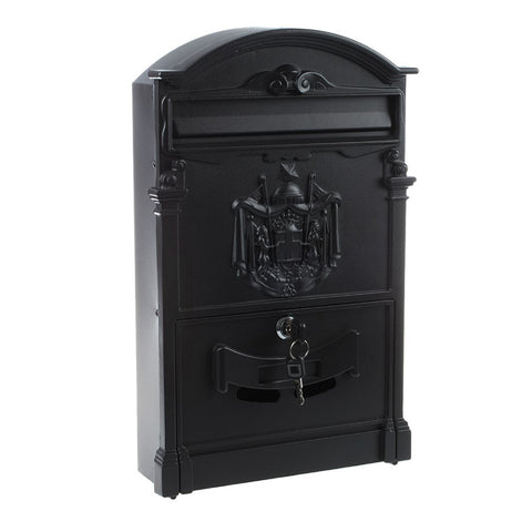 Livingandhome Antique Style Lockable Aluminum Letter Box, WH1101