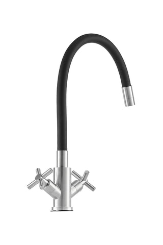 G1/2 Flexible Silicone Dual-Handle Kitchen Faucet Mixer Tap, DM0933 (Ver.2)