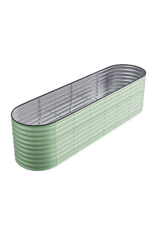 Oval-Shaped Galvanized Steel Raised Garden Bed, PM1497 (Ver. 2)