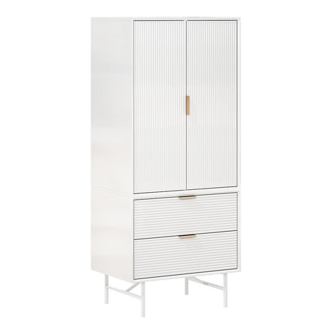 White Striped Wardrobe Storage Cabinet, ZH1604ZH1605ZH1606