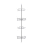 4 Tier Metal Corner Shower Shelf Wall Rack Organizer Bathroom Silver, WH0712