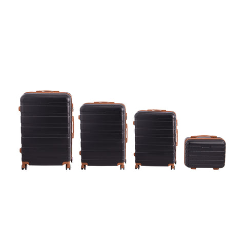 4PCS Color-Block Lockable Travel Suitcase Set, XB0006 (Ver.2)