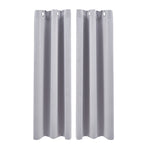 Solid Colour Grommet Top Polyester 100% Blackout Curtains Pair, LY0201