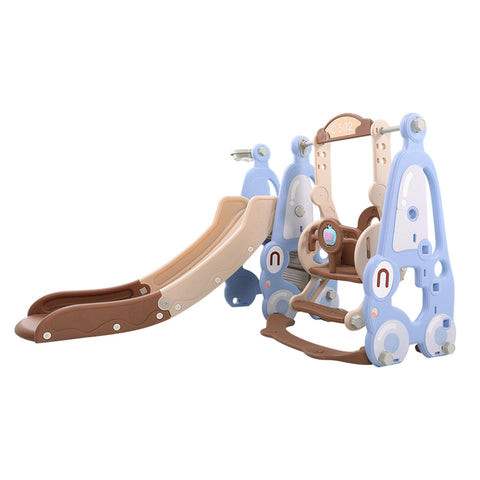 Livingandhome Musical Adjustable Swing and Slide Set for Kids, FI0783