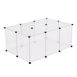 16 Panels Portable Clear Pet Playpen Fence with Door, CT0655 (Ver.2)