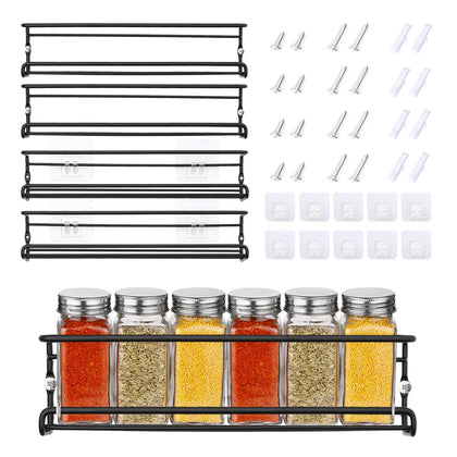 Set of 4 Wall-Mounted Spice Racks, HF1041