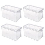 Livingandhome 4Pcs Clear Refrigerator Food Storage Container, CT0017