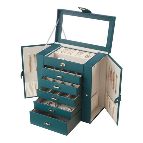 Large Jewellery Box with Drawers and Mirror, SO0055