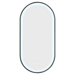 Livingandhome Modern Oval LED Wall Mirror Metal Framed, DM0527