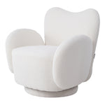 Livingandhome 360° Upholstered Teddy Fleece Swivel Chair, ZH1689 (Ver.2)