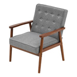 H&O Direct Modern Wood Frame Upholstered Lounge Chair, ZH1439