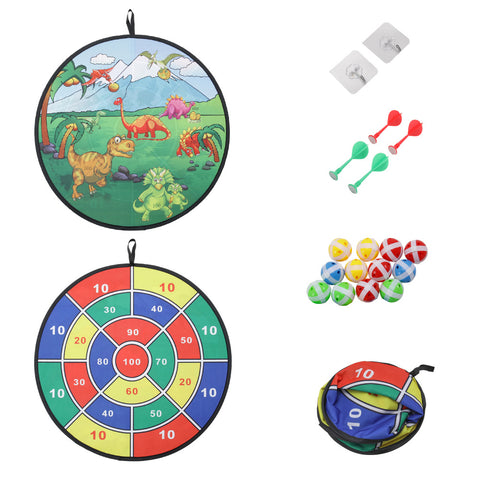 Kidkid Double-Sided Kids Sticky Dart Board Set, WF0126