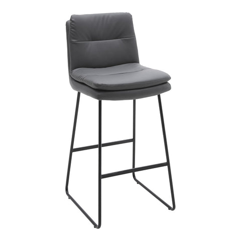 Livingandhome 2Pcs Modern Faux Leather Breakfast Bar Stool, FA0309